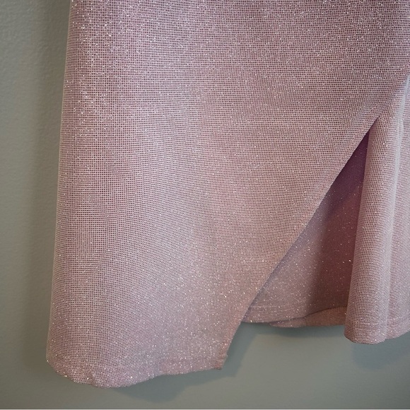 NWT Princess Poly Pink Metallic Halter Wrap Mini Dress Size 0 - Picture 10 of 13